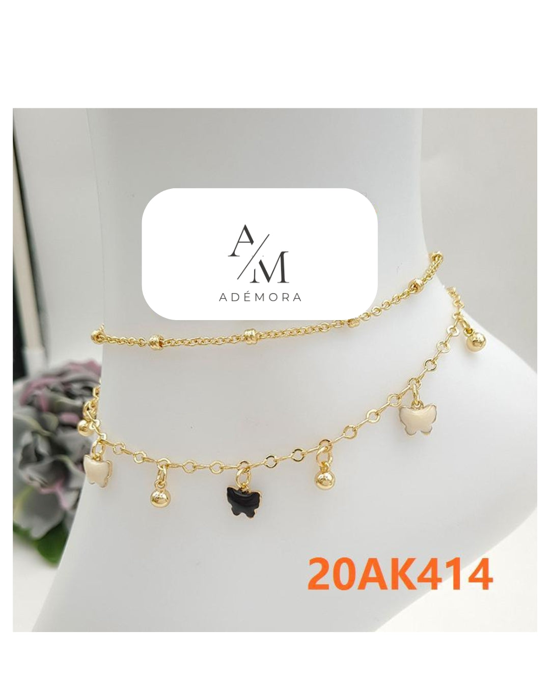 Golden Mariposa Anklet